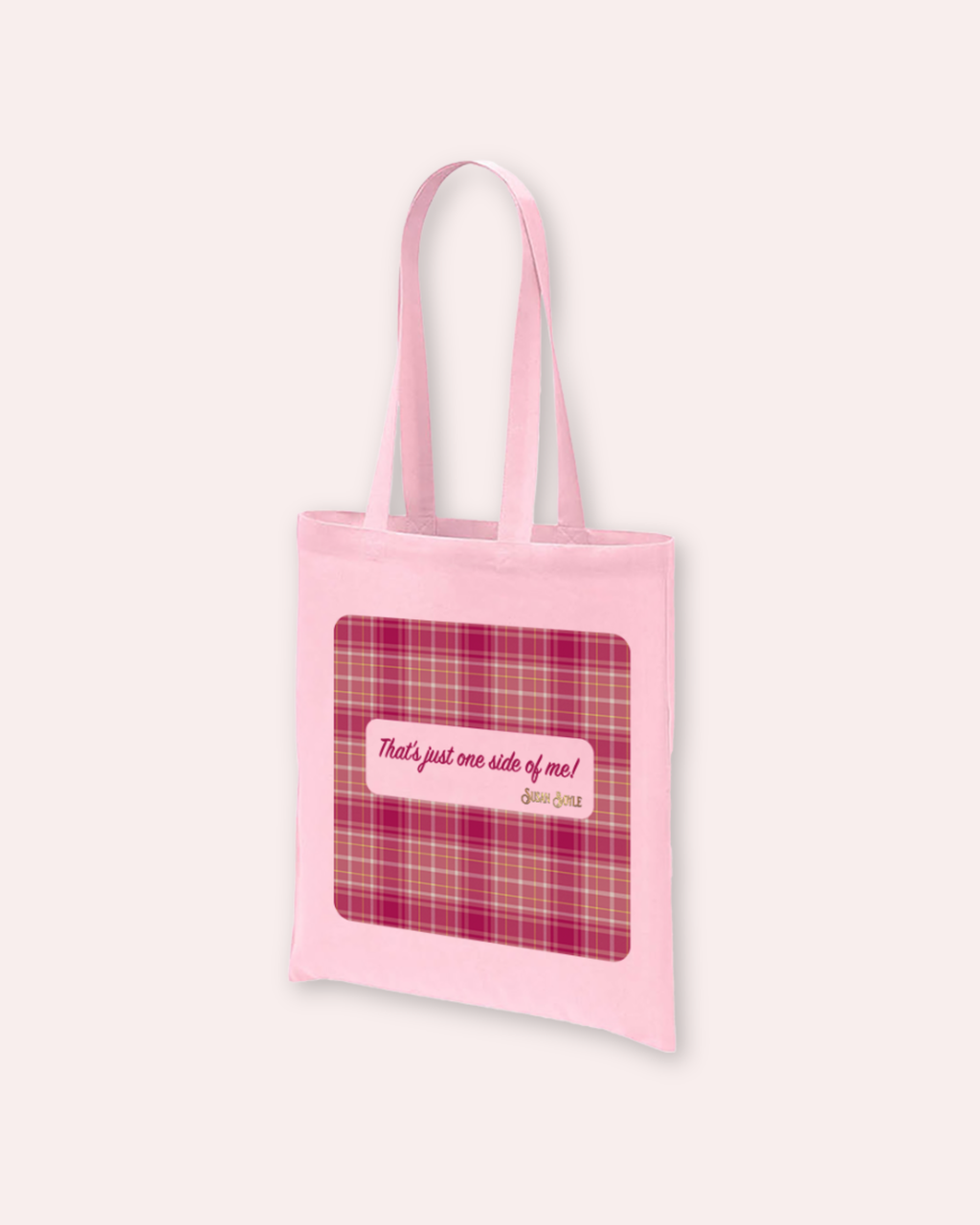 The "One side of me" Tartan Tote
